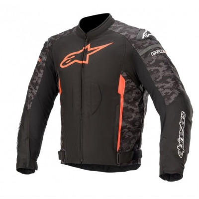 Geaca moto din textil ALPINESTARS T-GP PLUS R V3 BLACK/CAMO/FLUO RED