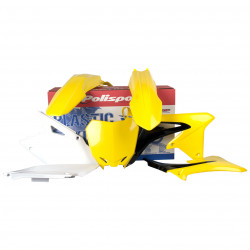 Kit plastic MX Polisport pentru Suzuki RMZ450 2008-17 Yellow/White?Black OEM Color Kit plastic MX Polisport pentru Suzuki RMZ450 2008-17 Yellow/White?Black OEM Color