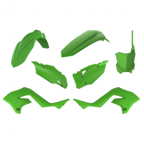 Kit plastic MX Polisport pentru Kawasaki KX125/250 restiling 450 (2020) - 2003-08 Green OEM Color Kit plastic MX Polisport pentru Kawasaki KX125/250 restiling 450 (2020) - 2003-08 Green OEM Color