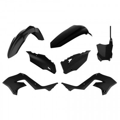 Kit plastic MX Polisport pentru Kawasaki KX125/250 restiling 450 (2020) - 2003-08 Black