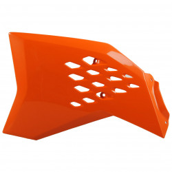 Capace plastice pentru radiator Polisport KTM 65SX (11-15) - 2009-15 / 65XC - 2009 KTM Orange OEM Color Capace plastice pentru radiator Polisport KTM 65SX (11-15) - 2009-15 / 65XC - 2009 KTM Orange OEM Color