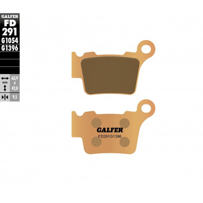 Placute frana spate Galfer SINTERED FD291G1396 Placute frana spate Galfer SINTERED FD291G1396