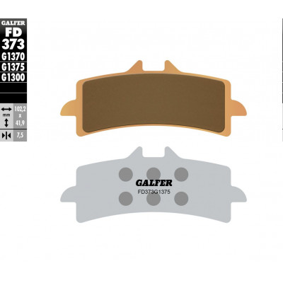 Placute frana fata Galfer SINTERED COMPOUND FD373G1375 Placute frana fata Galfer SINTERED COMPOUND FD373G1375