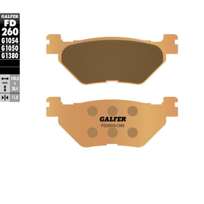 Placute frana spate Galfer SINTERED SCOOTER COMPOUND FD260G1380 Placute frana spate Galfer SINTERED SCOOTER COMPOUND FD260G1380