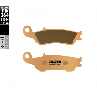 Placute frana fata Galfer SINTERED FD364G1396 Placute frana fata Galfer SINTERED FD364G1396