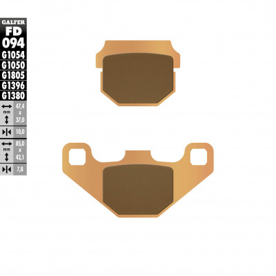 Placute frana fata/spate Galfer SINTERED SCOOTER FD094G1380 Placute frana fata/spate Galfer SINTERED SCOOTER FD094G1380