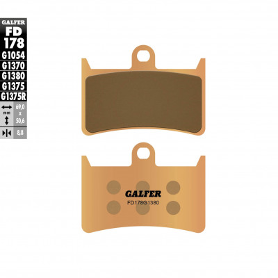 Placute frana fata Galfer SINTERED SCOOTER FD178G1380 Placute frana fata Galfer SINTERED SCOOTER FD178G1380