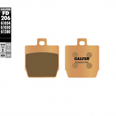 Placute frana fata/spate Galfer SINTERED SCOOTER FD206G1380 Placute frana fata/spate Galfer SINTERED SCOOTER FD206G1380