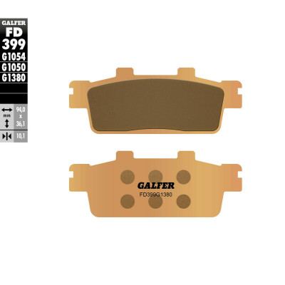 Placute frana fata/spate Galfer SINTERED SCOOTER FD399G1380 Placute frana fata/spate Galfer SINTERED SCOOTER FD399G1380