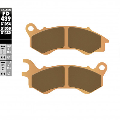 Placute frana fata Galfer SINTERED SCOOTER FD439G1380 Placute frana fata Galfer SINTERED SCOOTER FD439G1380