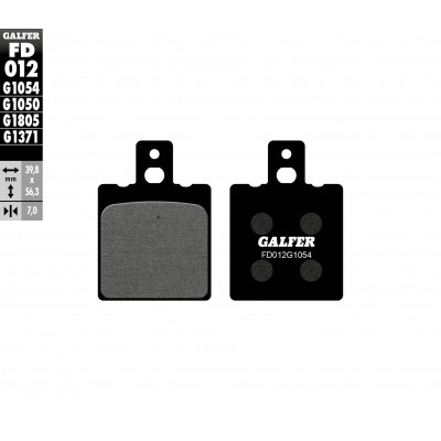Placute frana spate Galfer SEMI METAL FD012G1054 Placute frana spate Galfer SEMI METAL FD012G1054