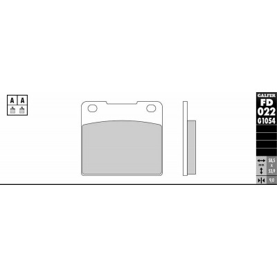 Placute frana spate Galfer SEMI METAL FD022G1054 Placute frana spate Galfer SEMI METAL FD022G1054