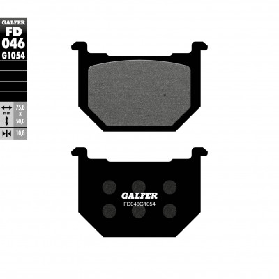 Placute frana fata Galfer SEMI METAL FD046G1054 Placute frana fata Galfer SEMI METAL FD046G1054