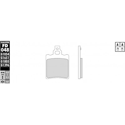 Placute moto fata/spate Galfer SEMI METAL FD048G1054 Placute moto fata/spate Galfer SEMI METAL FD048G1054