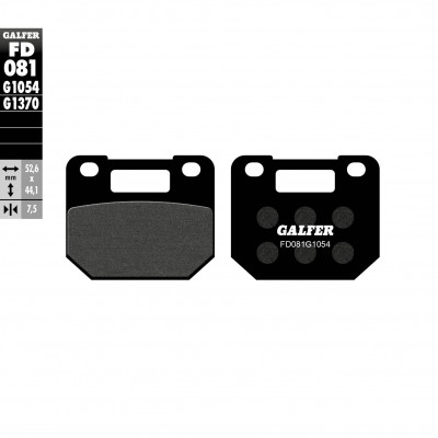 Placute frana fata Galfer SEMI METAL FD081G1054 Placute frana fata Galfer SEMI METAL FD081G1054
