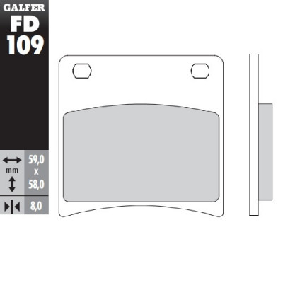 Placute frana fata Galfer SEMI METAL FD109G1054 Placute frana fata Galfer SEMI METAL FD109G1054