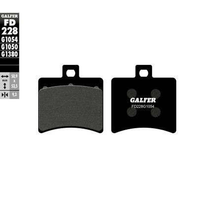 Placute frana spate Galfer SEMI METAL FD228G1054 Placute frana spate Galfer SEMI METAL FD228G1054