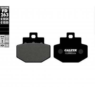 Placute frana spate Galfer SEMI METAL FD263G1054 Placute frana spate Galfer SEMI METAL FD263G1054