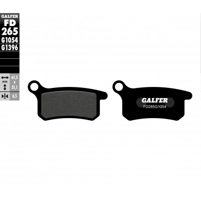 Placute frana moto, fata/spate Galfer SEMI METAL FD265G1054 Placute frana moto, fata/spate Galfer SEMI METAL FD265G1054
