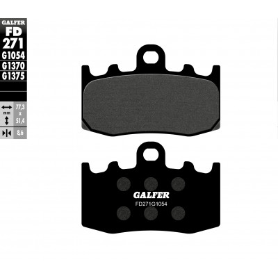 Placute frana fata Galfer SEMI METAL FD271G1054