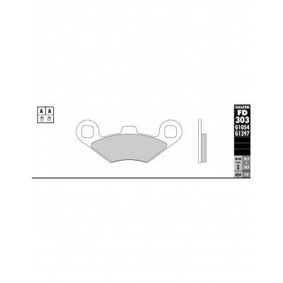 Placute frana fata/spate Galfer SEMI METAL FD303G1054 Placute frana fata/spate Galfer SEMI METAL FD303G1054