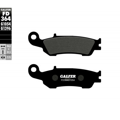 Placute frana fata Galfer SEMI METAL FD364G1054 Placute frana fata Galfer SEMI METAL FD364G1054