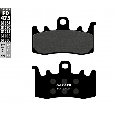 Placute moto fata Galfer SEMI METAL FD475G1054 Placute moto fata Galfer SEMI METAL FD475G1054