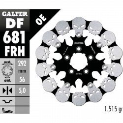 Disc frana spate Galfer WAVESKULL DESIGN FLOATING 292x5mm