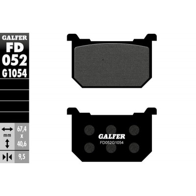 Placute frana fata/spate Galfer SEMI METAL FD052G1054 Placute frana fata/spate Galfer SEMI METAL FD052G1054
