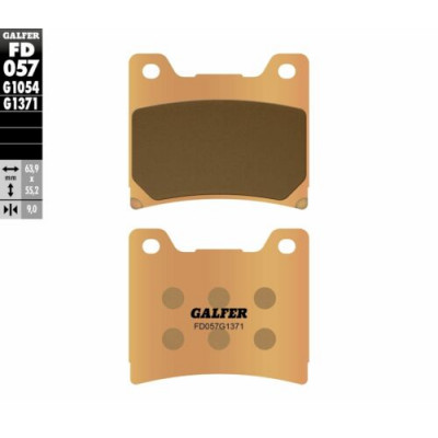 Placute frana fata/spate Galfer SINTERED COMPOUND FD057G1371 Placute frana fata/spate Galfer SINTERED COMPOUND FD057G1371