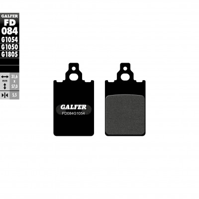 Placute frana fata/spate Galfer SEMI METAL FD084G1054 Placute frana fata/spate Galfer SEMI METAL FD084G1054