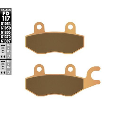 Placute frana fata/spate Galfer SINTERED COMPOUND FD117G1370 Placute frana fata/spate Galfer SINTERED COMPOUND FD117G1370