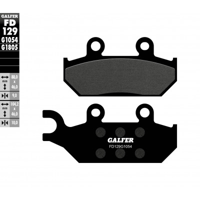 Placute frana fata Galfer SEMI METAL FD129G1054