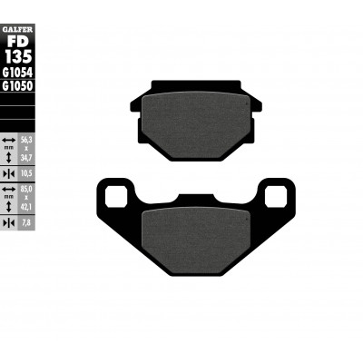 Placute frana fata/spate Galfer SCOOTER FD135G1050 Placute frana fata/spate Galfer SCOOTER FD135G1050