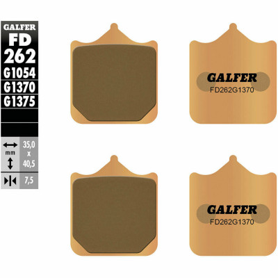 Placute frana fata/spate Galfer SINTERED COMPOUND FD262G1370 Placute frana fata/spate Galfer SINTERED COMPOUND FD262G1370