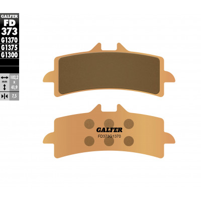 Placute frana fata Galfer SINTERED COMPOUND FD373G1370 Placute frana fata Galfer SINTERED COMPOUND FD373G1370