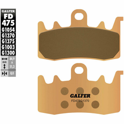 Placute frana fata Galfer SINTERED COMPOUND FD475G1370 Placute frana fata Galfer SINTERED COMPOUND FD475G1370
