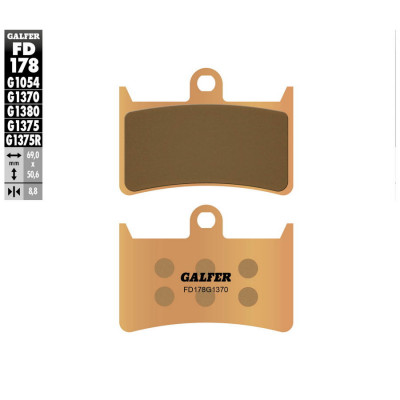 Placute frana fata Galfer SINTERED COMPOUND FD178G1370 Placute frana fata Galfer SINTERED COMPOUND FD178G1370