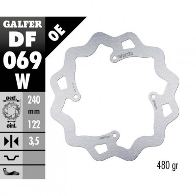 Disc frana spate Galfer WAVE FIXED DISC WAVE FIXED 240x3,5mm DF069W Disc frana spate Galfer WAVE FIXED DISC WAVE FIXED 240x3,5mm DF069W