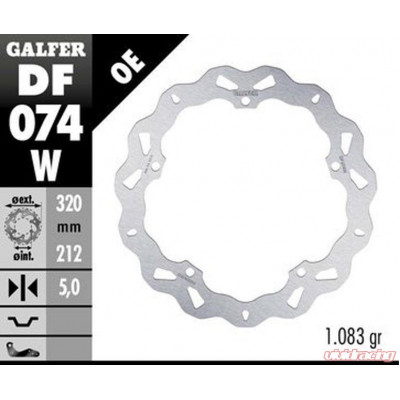Disc frana fata Galfer WAVE FIXED 320x5mm DF074W