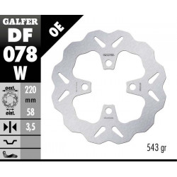 Disc frana fata Galfer WAVE FIXED 220x3,5mm DF078W