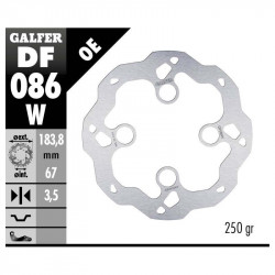 Disc frana fata Galfer WAVE FIXED 183.8x3mm DF086W