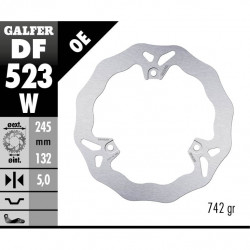 Disc frana spate Galfer WAVE FIXED 245x5mm DF523W