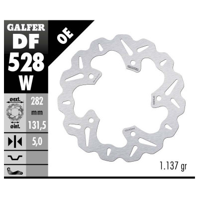 Disc frana spate Galfer WAVE FIXED 282x5mm DF528W Disc frana spate Galfer WAVE FIXED 282x5mm DF528W
