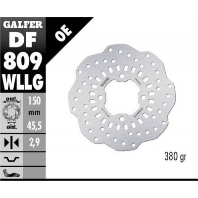 Disc frana spate Galfer WAVE FIXED FULL TYPE 150x2.9mm DF809WLLG Disc frana spate Galfer WAVE FIXED FULL TYPE 150x2.9mm DF809WLLG