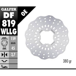 Disc frana fata/spate Galfer WAVE FIXED FULL TYPE 159.5x3mm DF819WLLG