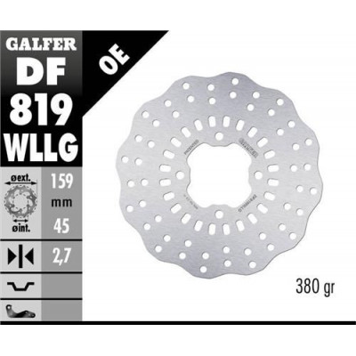 Disc frana fata/spate Galfer WAVE FIXED FULL TYPE 159.5x3mm DF819WLLG Disc frana fata/spate Galfer WAVE FIXED FULL TYPE 159.5x3mm DF819WLLG