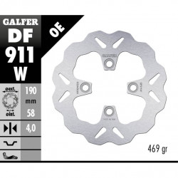 Disc frana spate Galfer WAVE FIXED 190x4mm DF911W Disc frana spate Galfer WAVE FIXED 190x4mm DF911W