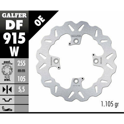 Disc frana spate Galfer WAVE FIXED 255x5,5mm DF915W Disc frana spate Galfer WAVE FIXED 255x5,5mm DF915W