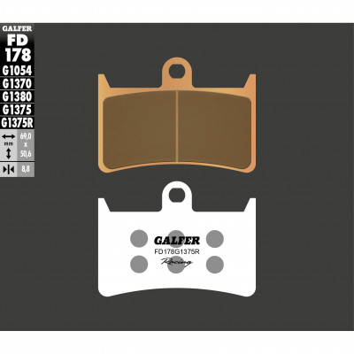 Placute frana fata Galfer SINTERED RACING COMPOUND FD178G1375R Placute frana fata Galfer SINTERED RACING COMPOUND FD178G1375R